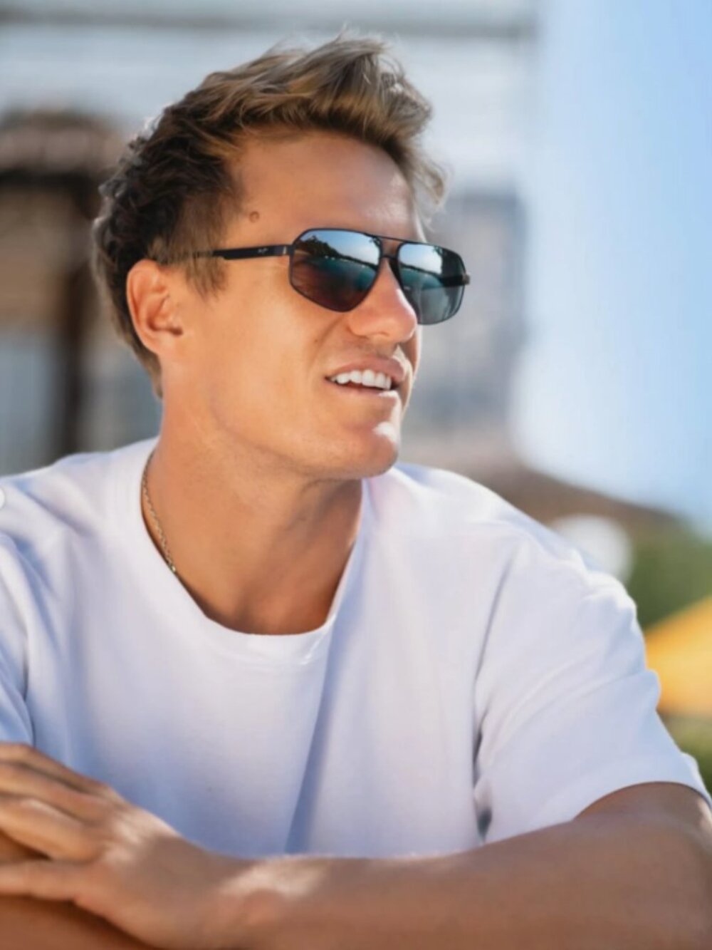 MAUI JIM KEAWĀWA POLAR Aviator MSRP$489~Dual Mirror Silver to Black Premium Lens